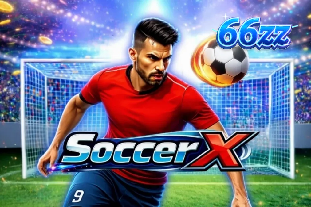 SoccerX স্লট গেমের স্টেডিয়াম এবং পেনাল্টি শ্যুটআউটের ভিজ্যুয়াল ইন্টারফেস